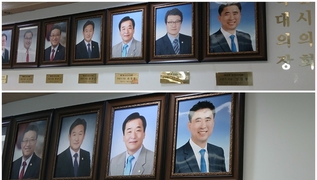 오산시의회 장인수 전 의장 사진 삭제