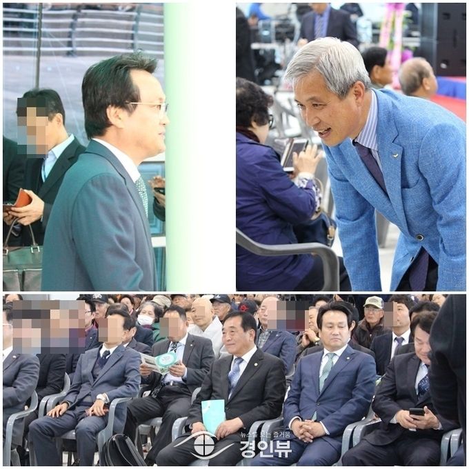  오산시의 유일한 국회의원인 더불어민주당 안민석 국회의원과 곽상욱 오산시장