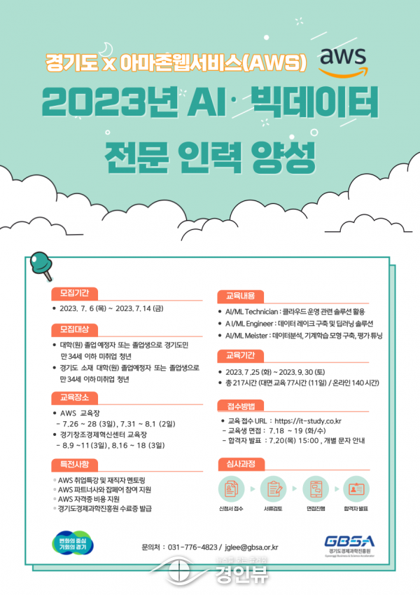 경기도, 아마존과 협력해 인공지능 전문인력 양성 추진