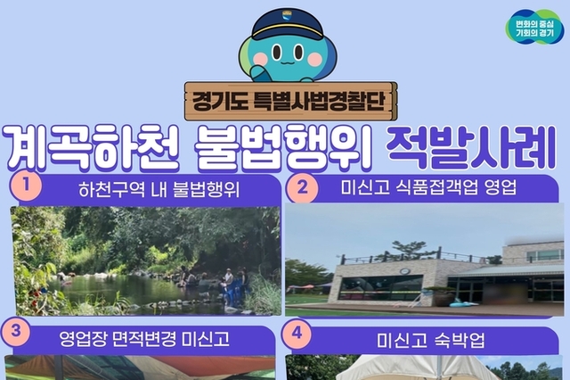 아직도 계곡·하천에 평상치고 음식팔고…경기도, 여름철 휴양지 불법행위 적발