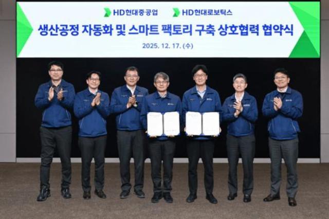 HD현대중공업-HD현대로보틱스 ‘스마트 팩토리 구축을 위한 MOU’ 전격 체결